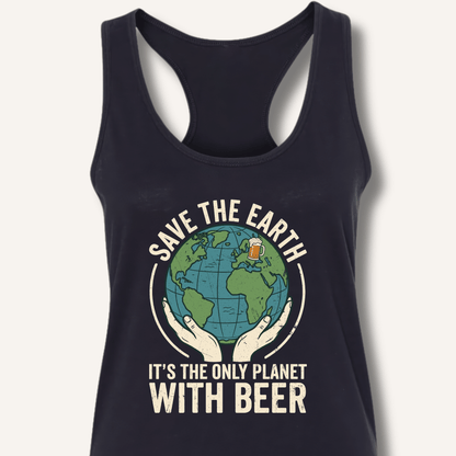 Save The Earth Racerback Tank - Sip & Shirt