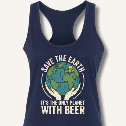 Save The Earth Racerback Tank - Sip & Shirt