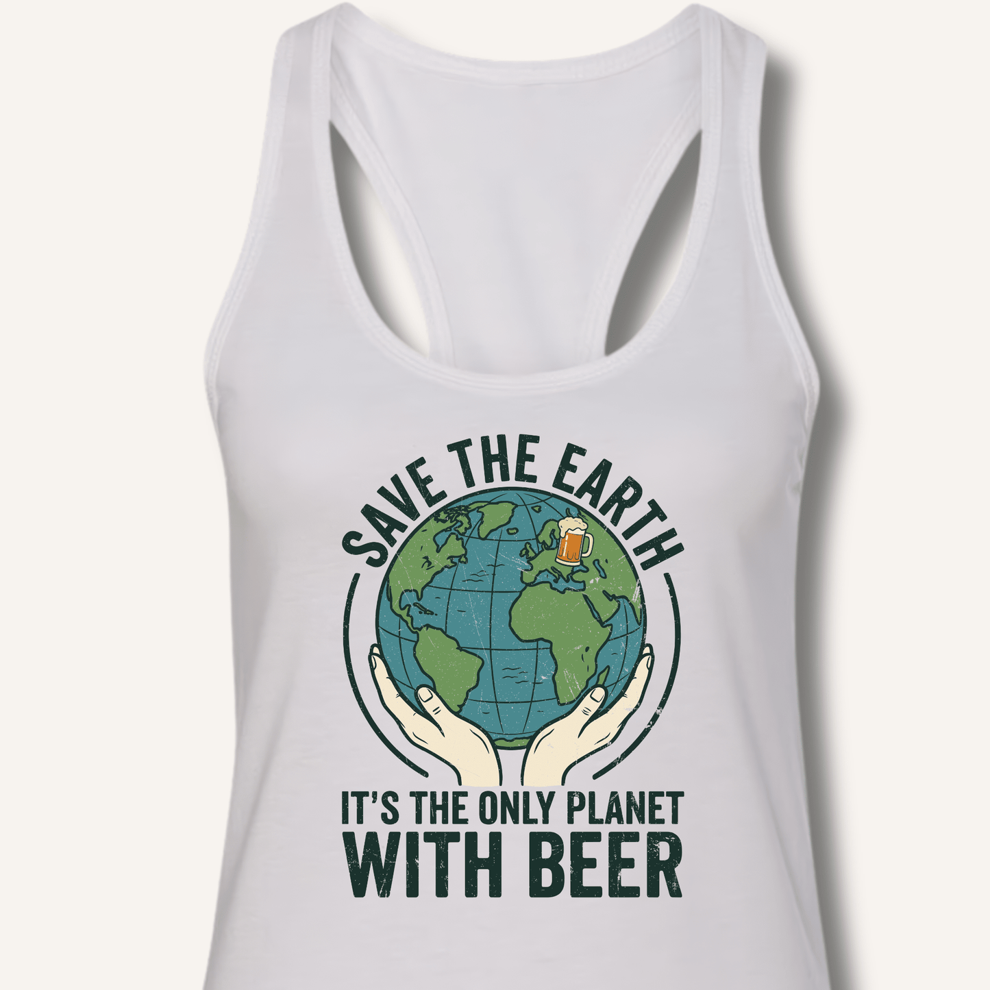 Save The Earth Racerback Tank - Sip & Shirt