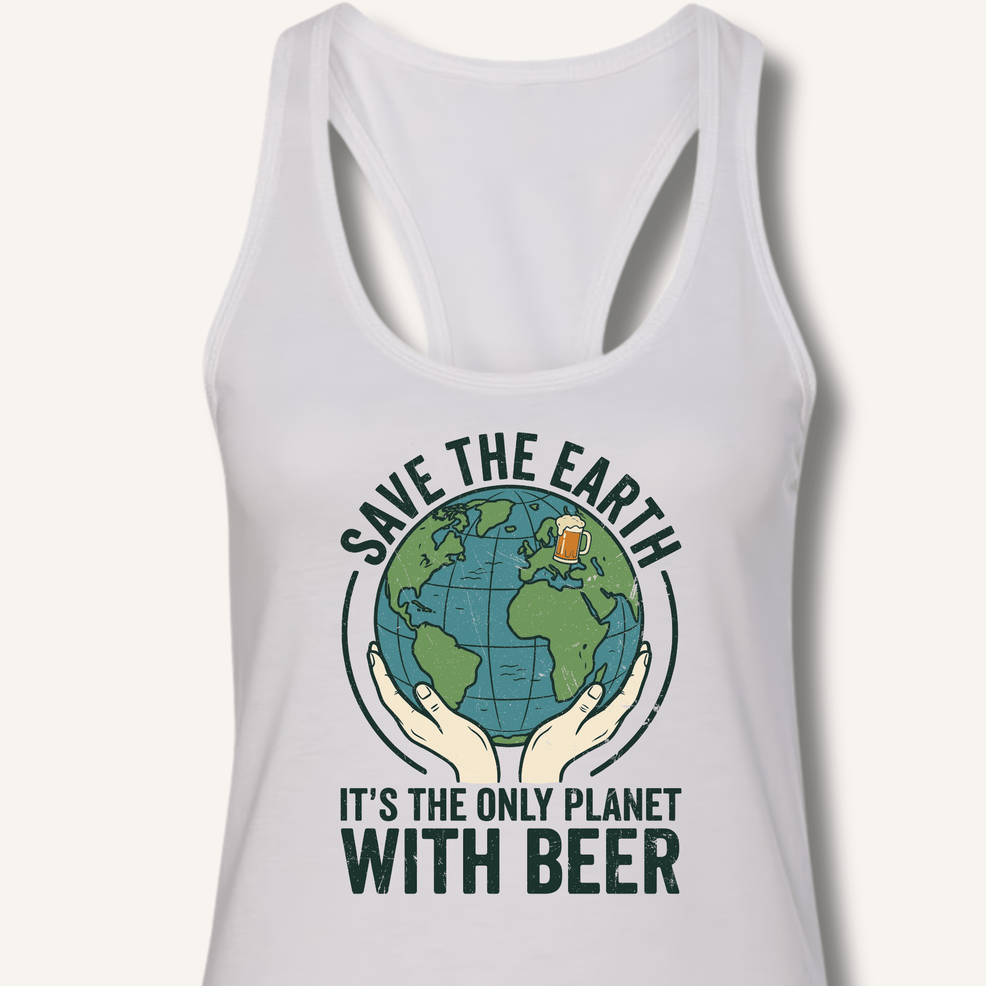 Save The Earth Racerback Tank - Sip & Shirt