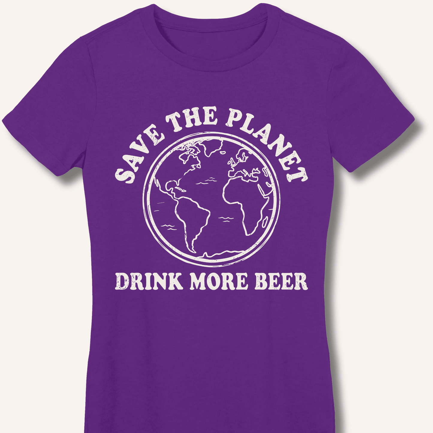 Save The Planet Fitted T-Shirt - Sip & Shirt