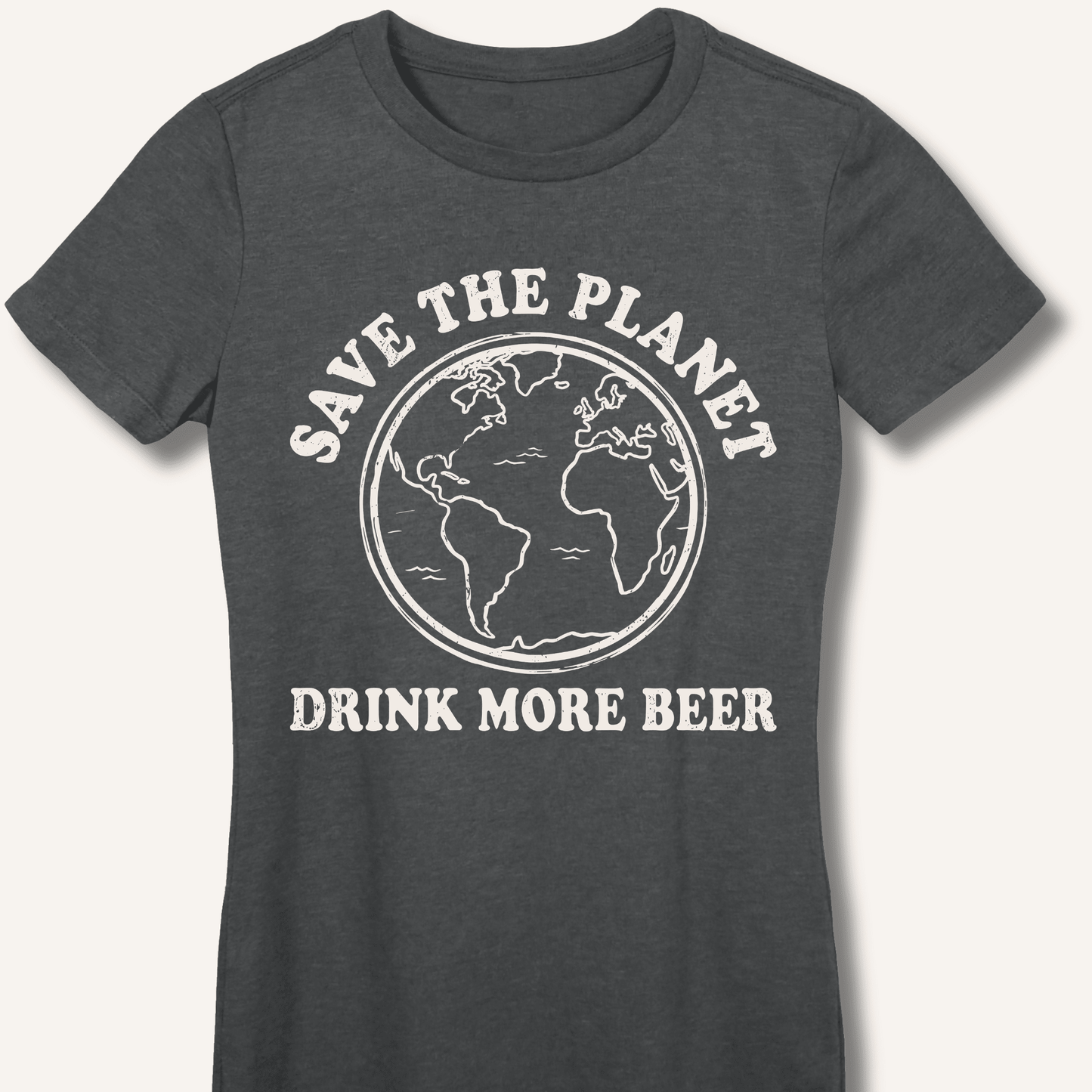 Save The Planet Fitted T-Shirt - Sip & Shirt