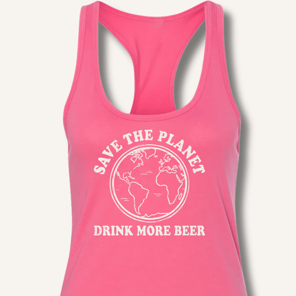 Save The Planet Racerback Tank - Sip & Shirt