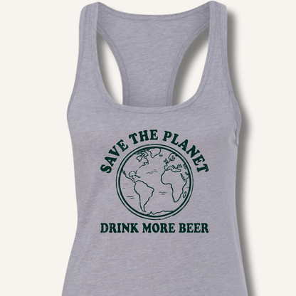 Save The Planet Racerback Tank - Sip & Shirt