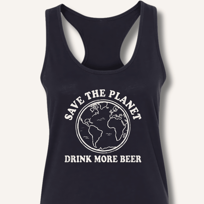Save The Planet Racerback Tank - Sip & Shirt