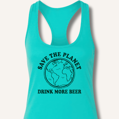 Save The Planet Racerback Tank - Sip & Shirt