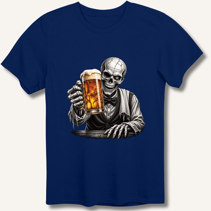 Skeleton Bartender Serving Beer T-Shirt - Sip & Shirt