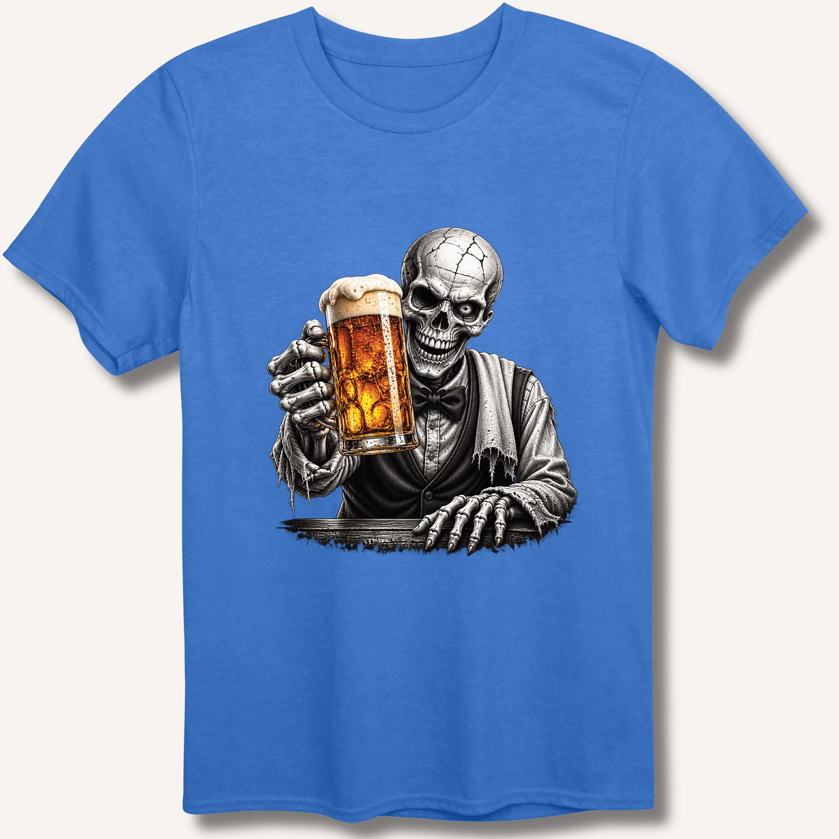 Skeleton Bartender Serving Beer T-Shirt - Sip & Shirt