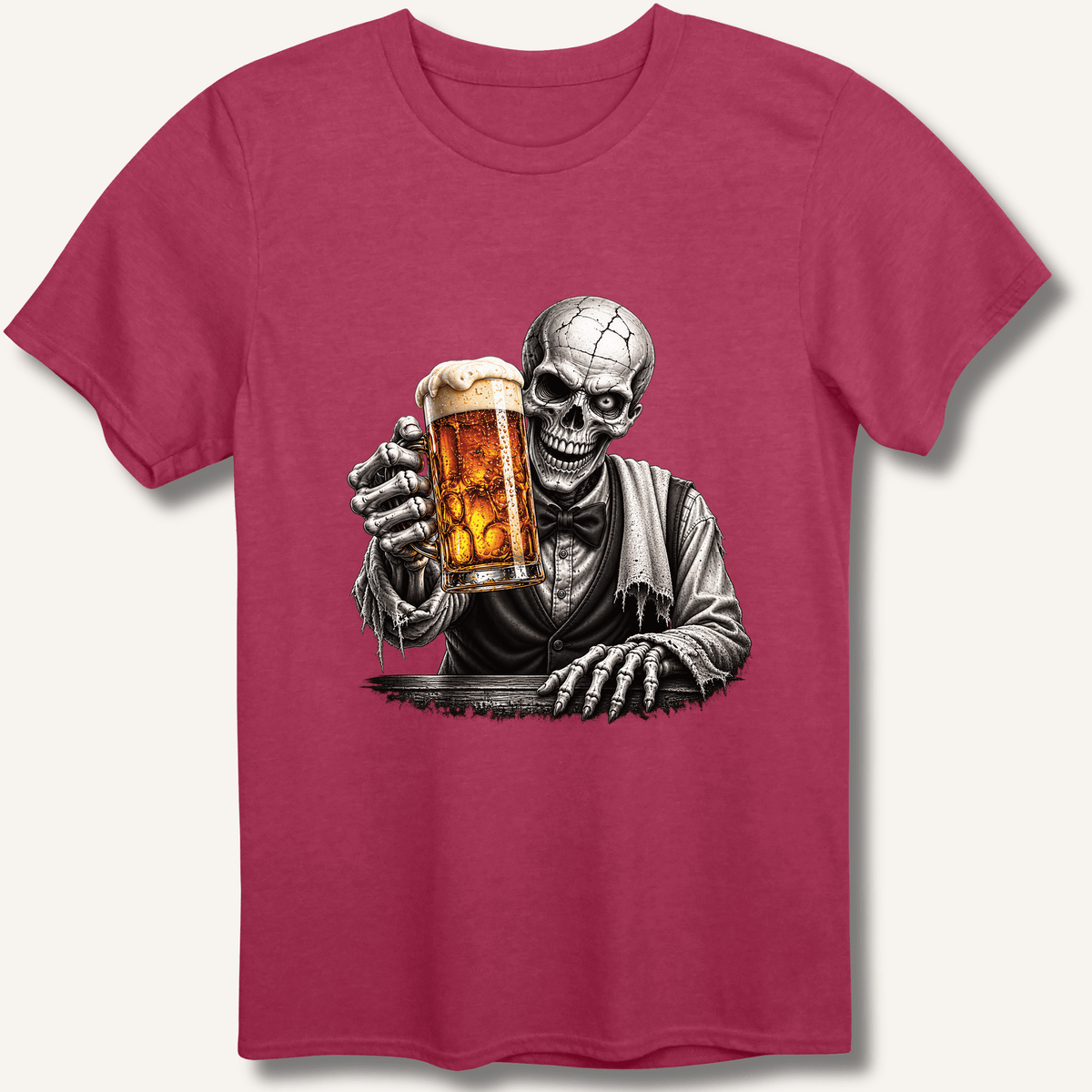 Skeleton Bartender Serving Beer T-Shirt - Sip & Shirt