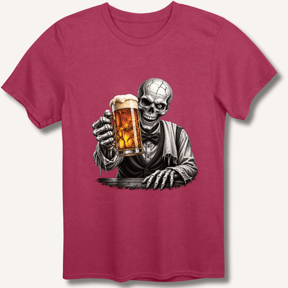 Skeleton Bartender Serving Beer T-Shirt - Sip & Shirt