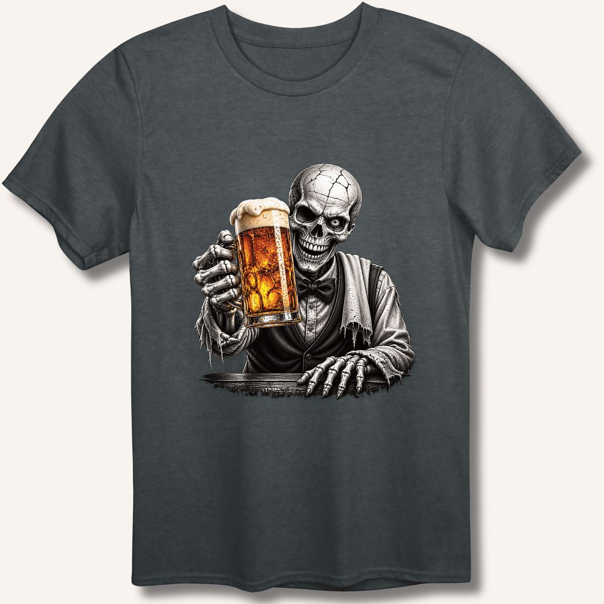 Skeleton Bartender Serving Beer T-Shirt - Sip & Shirt