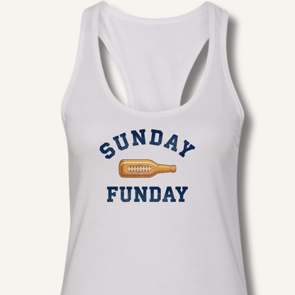 Sunday Funday Racerback Tank - Sip & Shirt