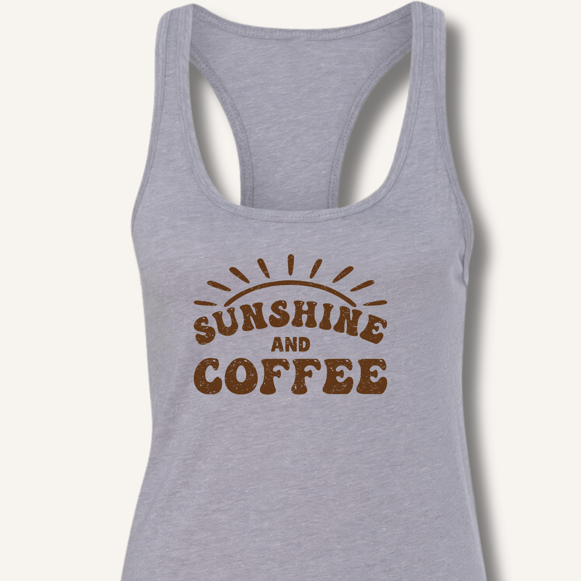 Sunshine and Coffee Racerback Tank - Sip & Shirt