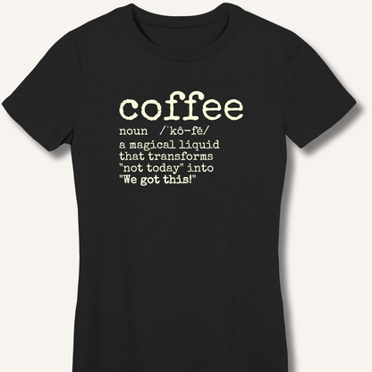 T-Shirt Black / S Coffee Definition Fitted T-Shirt