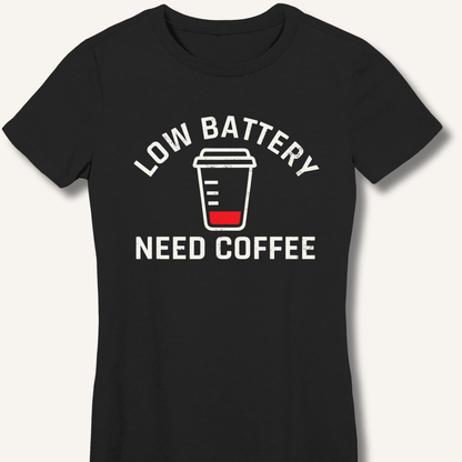 T-Shirt Black / S Low Battery Fitted T-Shirt