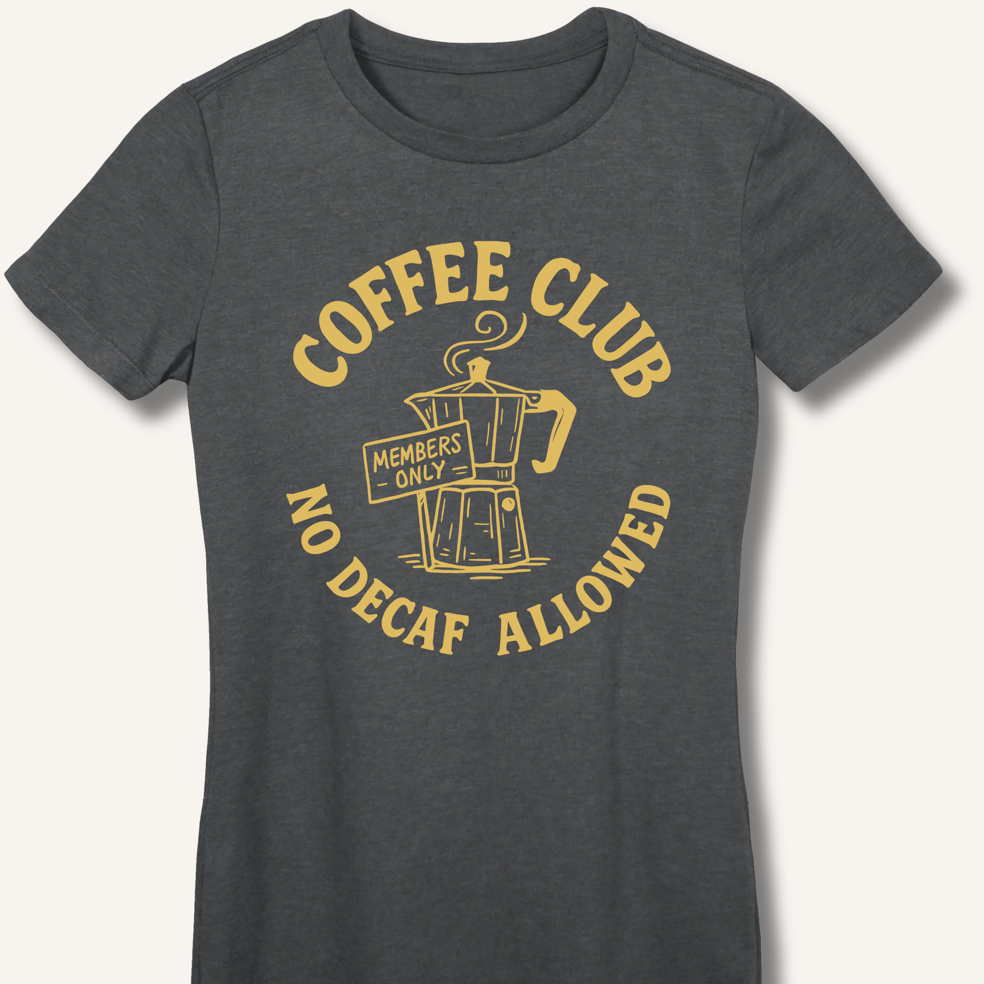 T-Shirt Dark Heather / S Coffee Club Fitted T-Shirt