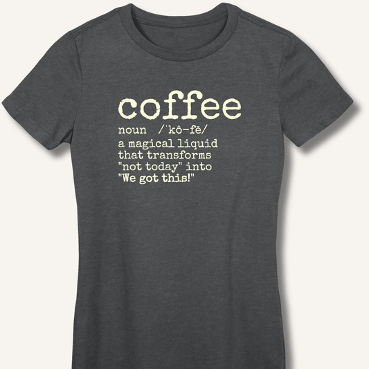 T-Shirt Dark Heather / S Coffee Definition Fitted T-Shirt