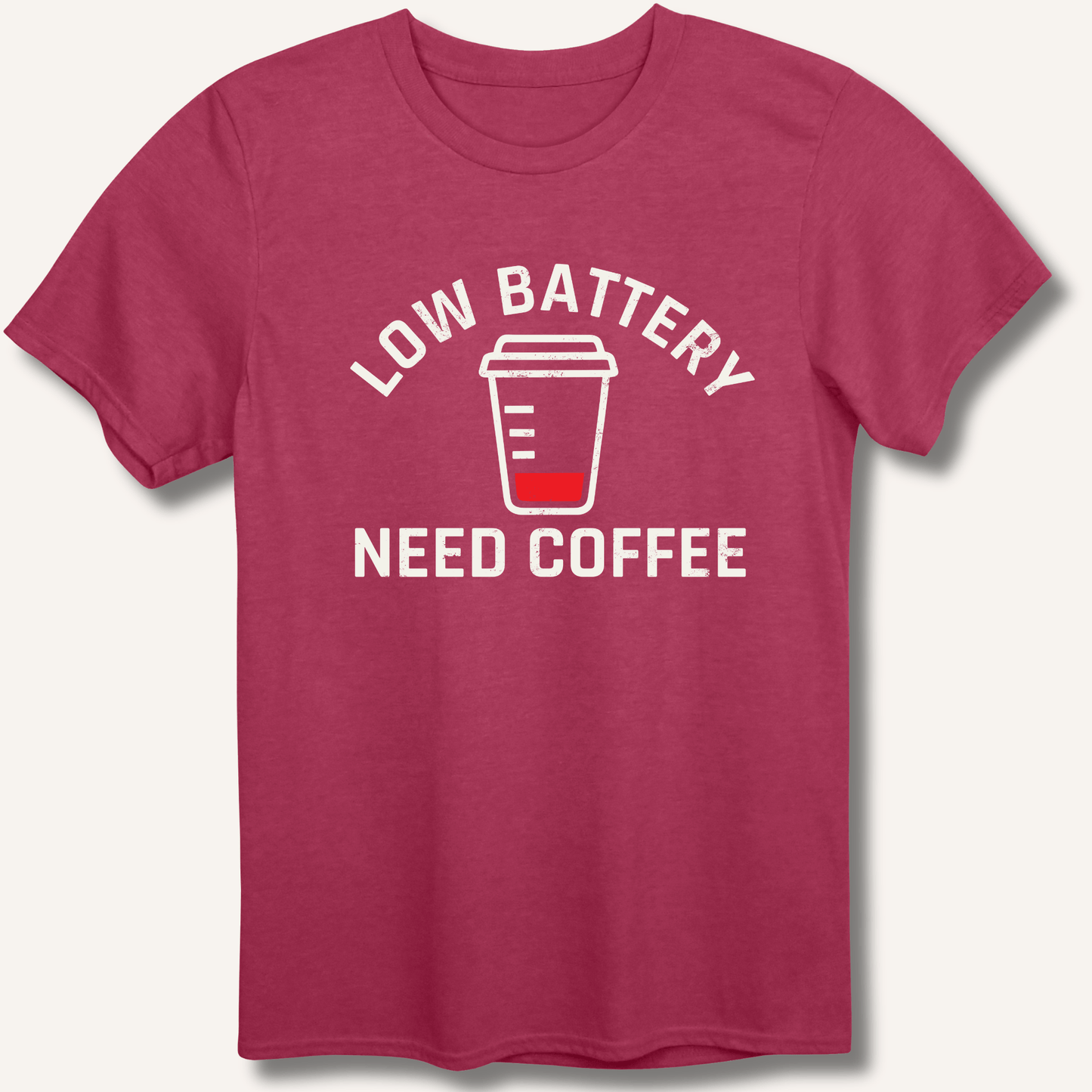 T-Shirt Heather Cardinal / S Low Battery T-Shirt