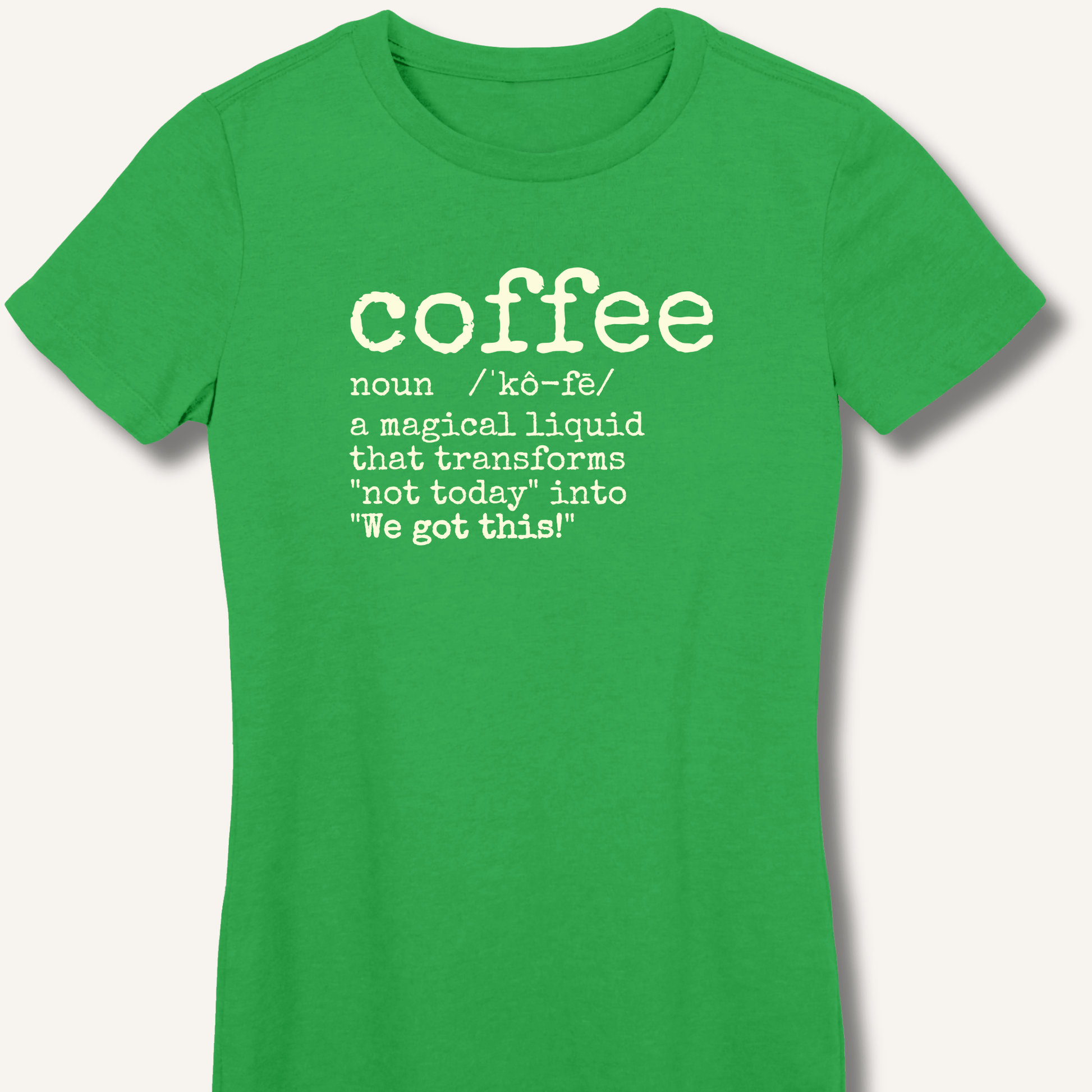T-Shirt Irish Green / S Coffee Definition Fitted T-Shirt
