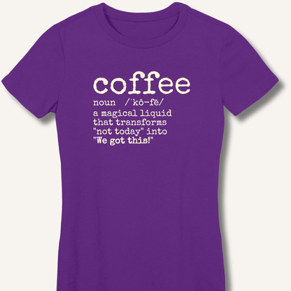 T-Shirt Purple / S Coffee Definition Fitted T-Shirt