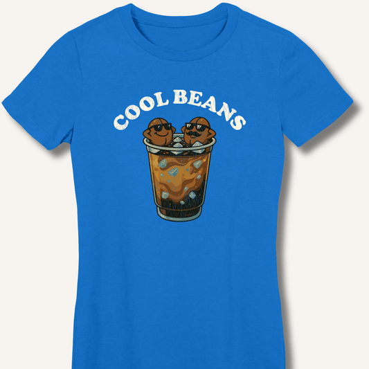 T-Shirt Royal / S Cool Beans Fitted T-Shirt