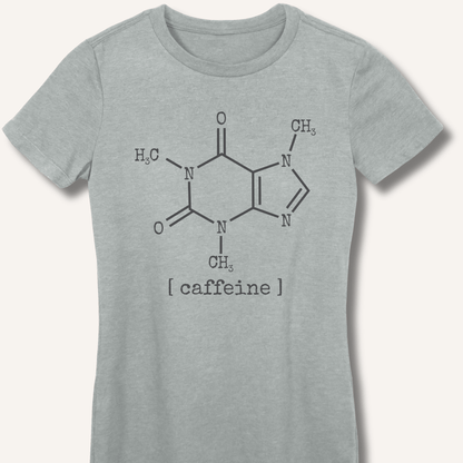 T-Shirt S / Sport Grey Caffeine Molecule Fitted T-Shirt