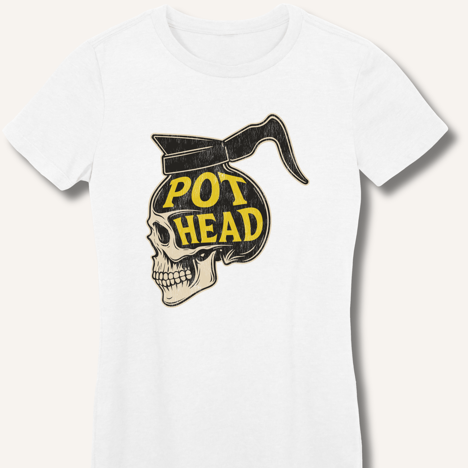 T-Shirt S / White Pot Head Fitted T-Shirt