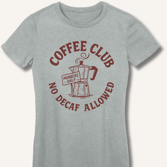 T-Shirt Sport Grey / S Coffee Club Fitted T-Shirt