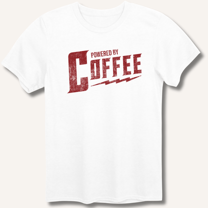 T-Shirt White / XS Powered By Coffee T-Shirt