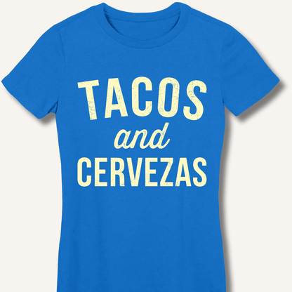 Tacos and Cervezas Fitted T-Shirt - Sip & Shirt