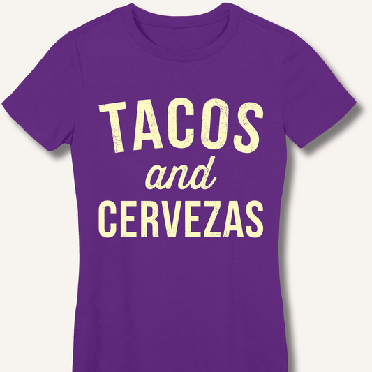 Tacos and Cervezas Fitted T-Shirt - Sip & Shirt