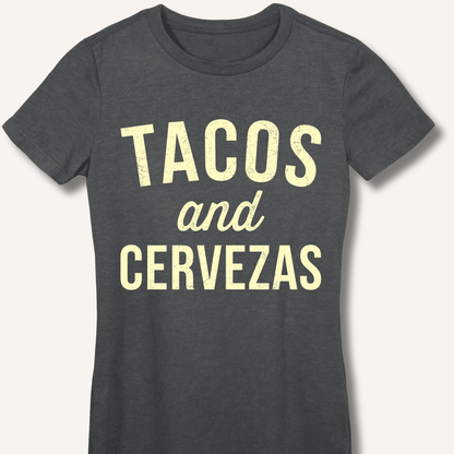 Tacos and Cervezas Fitted T-Shirt - Sip & Shirt