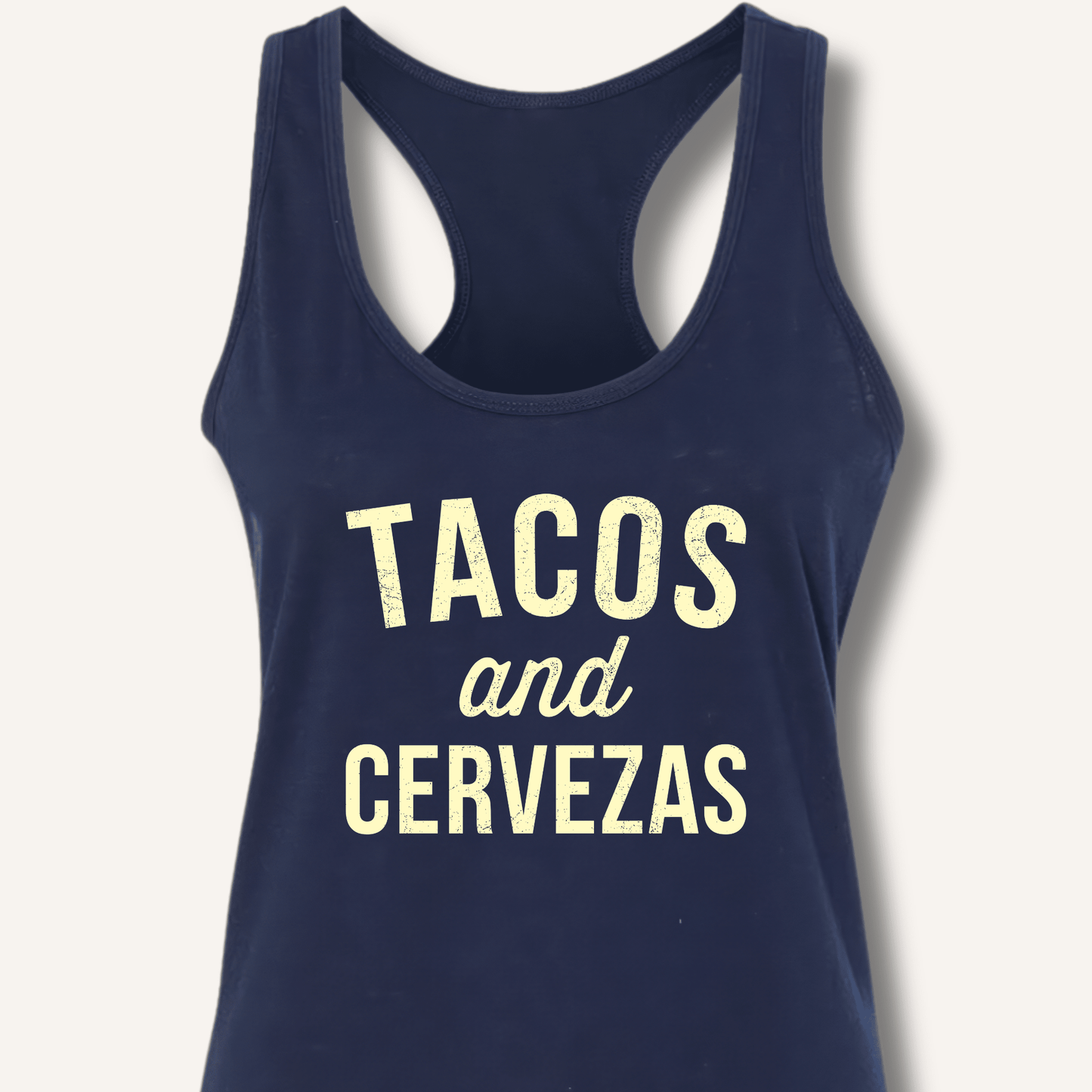 Tacos and Cervezas Racerback Tank - Sip & Shirt