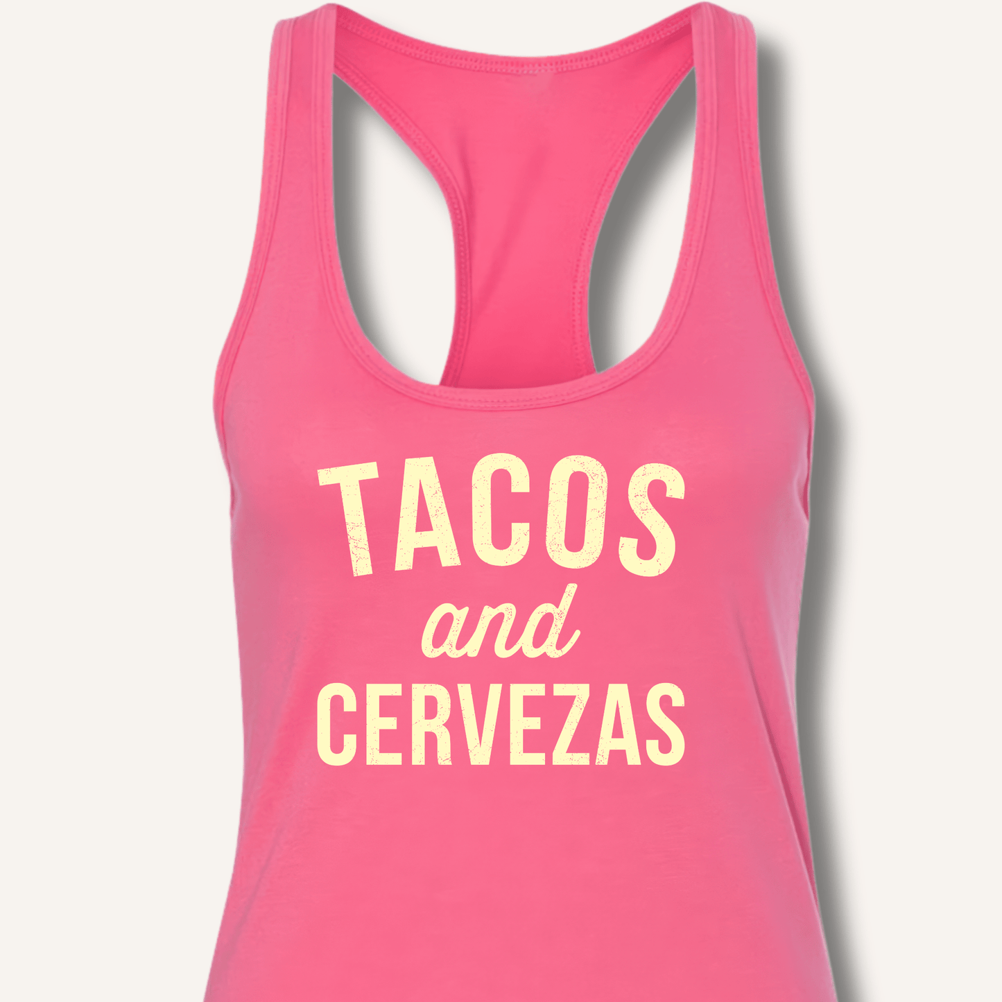 Tacos and Cervezas Racerback Tank - Sip & Shirt