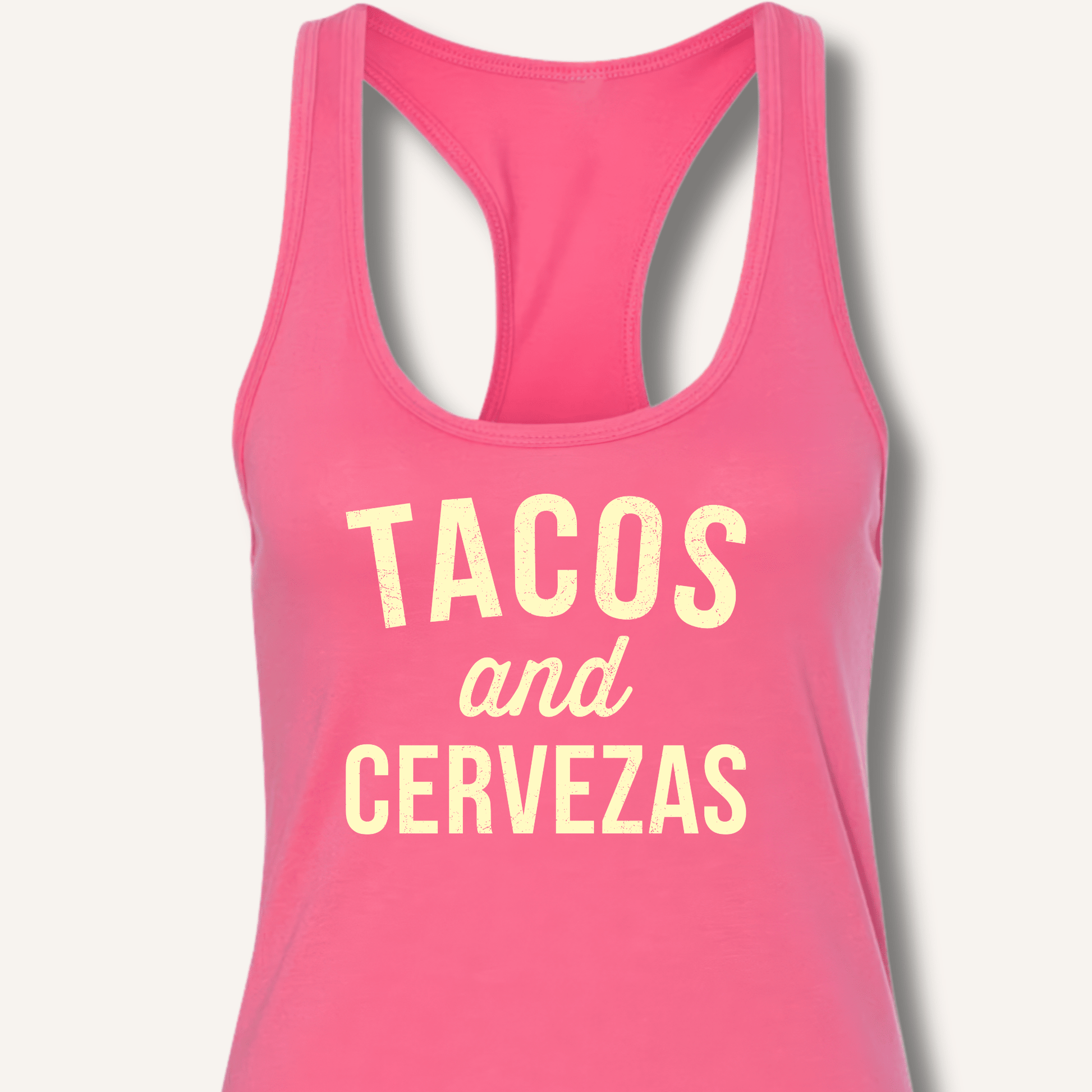 Tacos and Cervezas Racerback Tank - Sip & Shirt