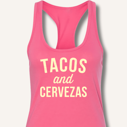 Tacos and Cervezas Racerback Tank - Sip & Shirt