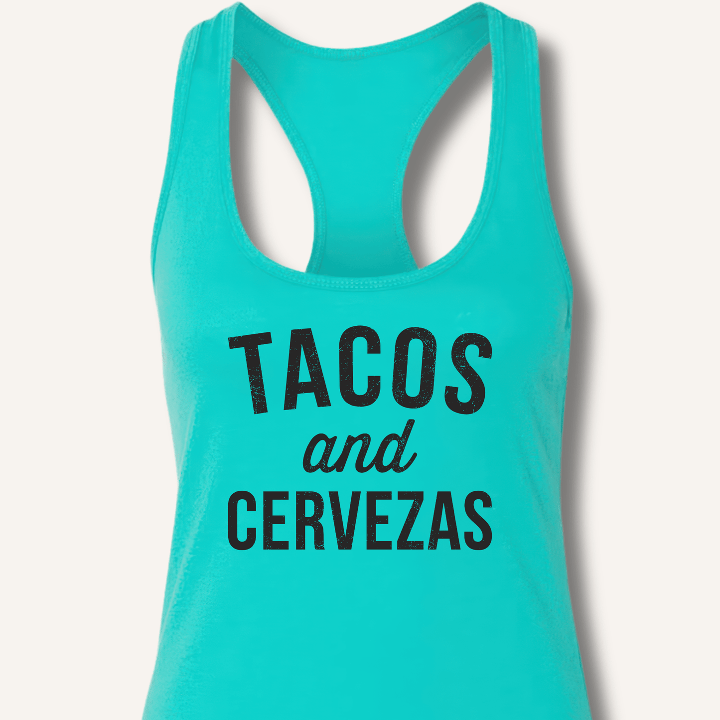 Tacos and Cervezas Racerback Tank - Sip & Shirt