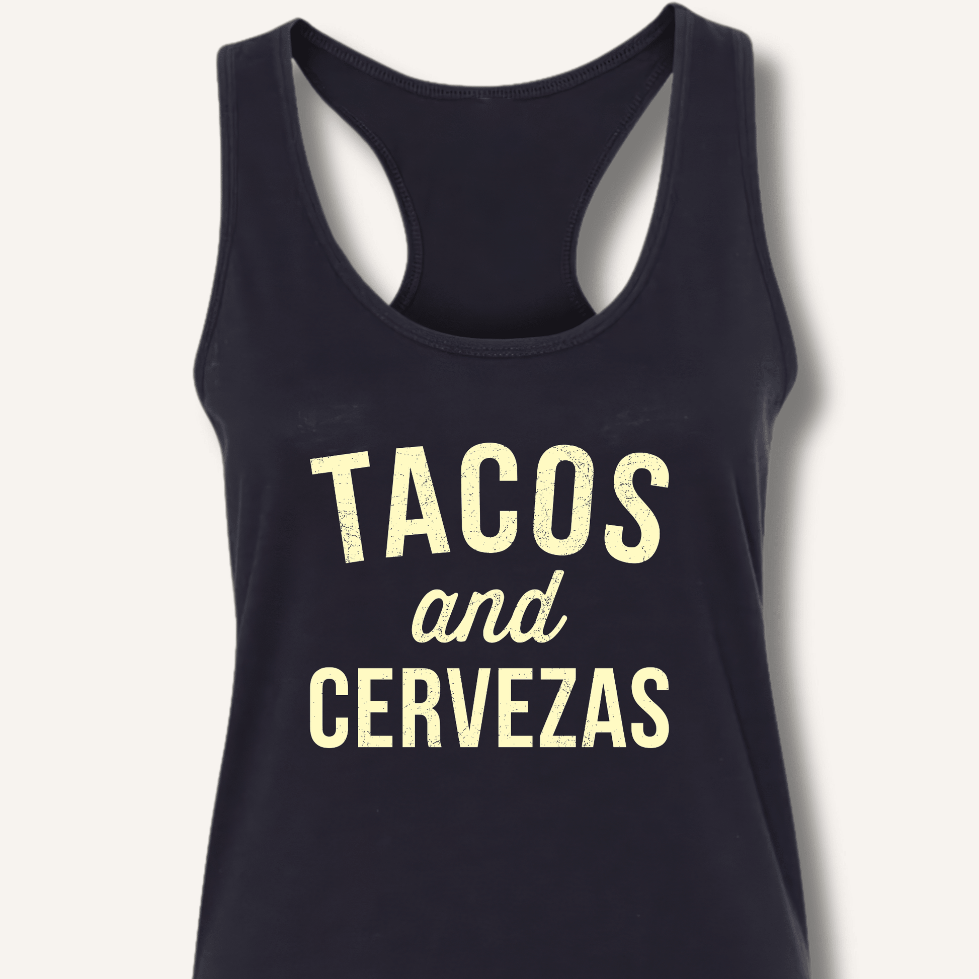 Tacos and Cervezas Racerback Tank - Sip & Shirt