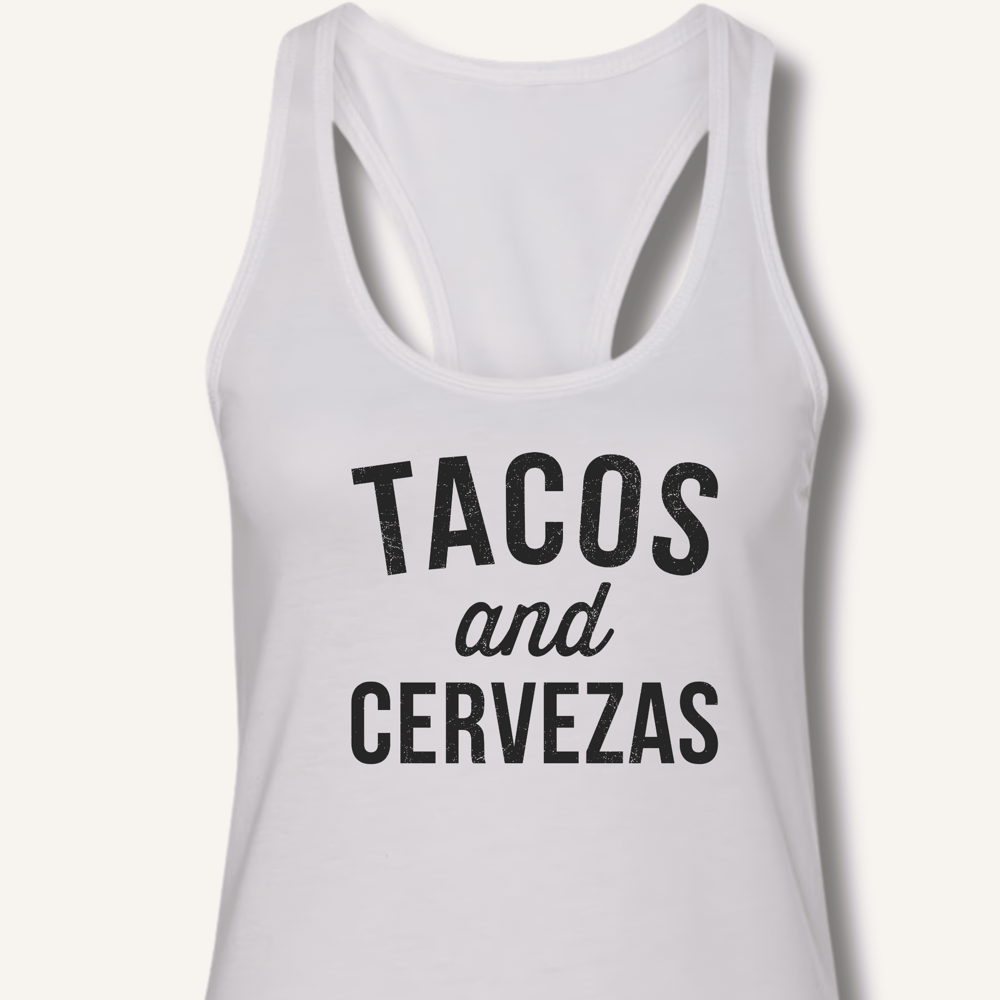 Tacos and Cervezas Racerback Tank - Sip & Shirt
