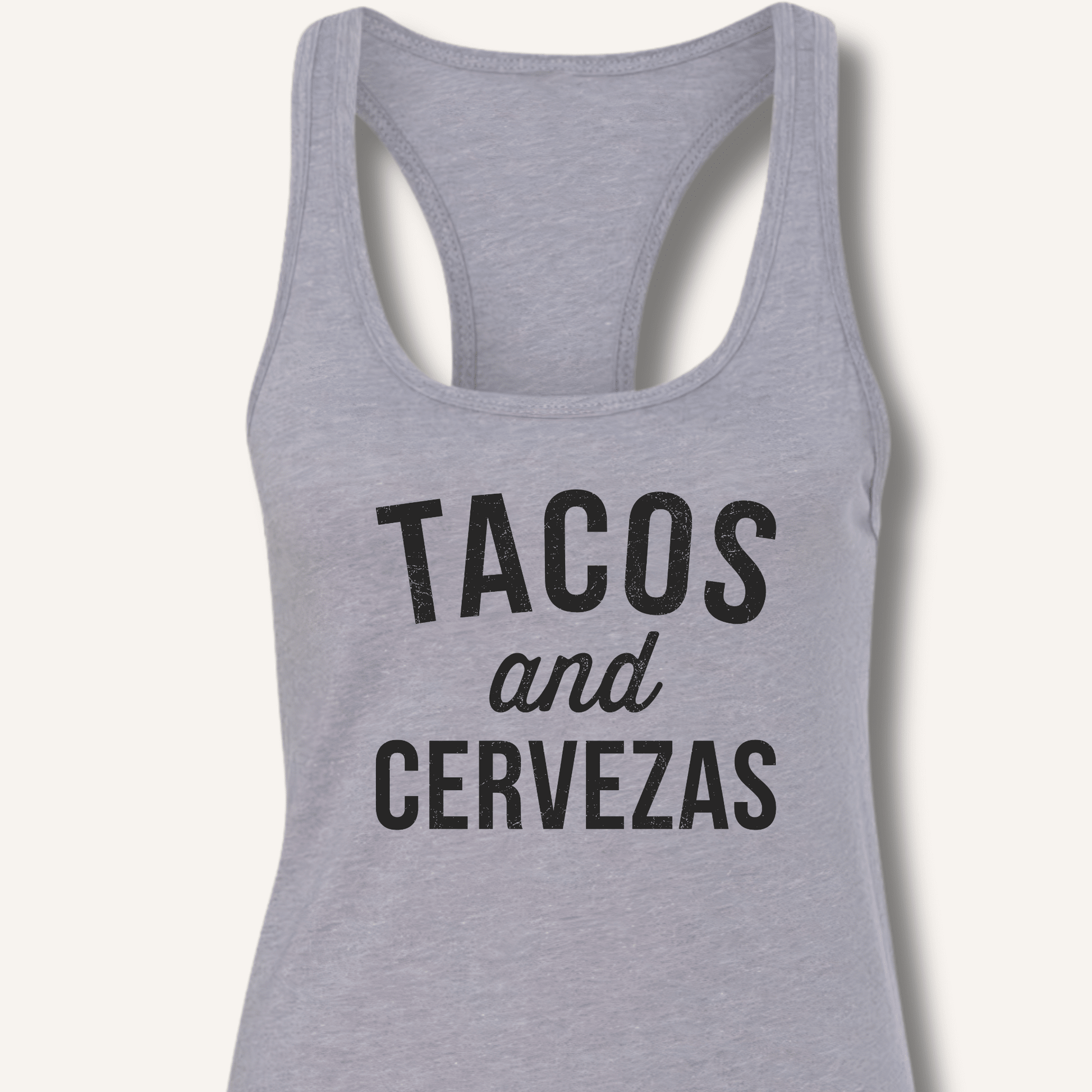 Tacos and Cervezas Racerback Tank - Sip & Shirt