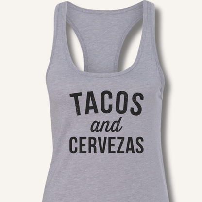 Tacos and Cervezas Racerback Tank - Sip & Shirt
