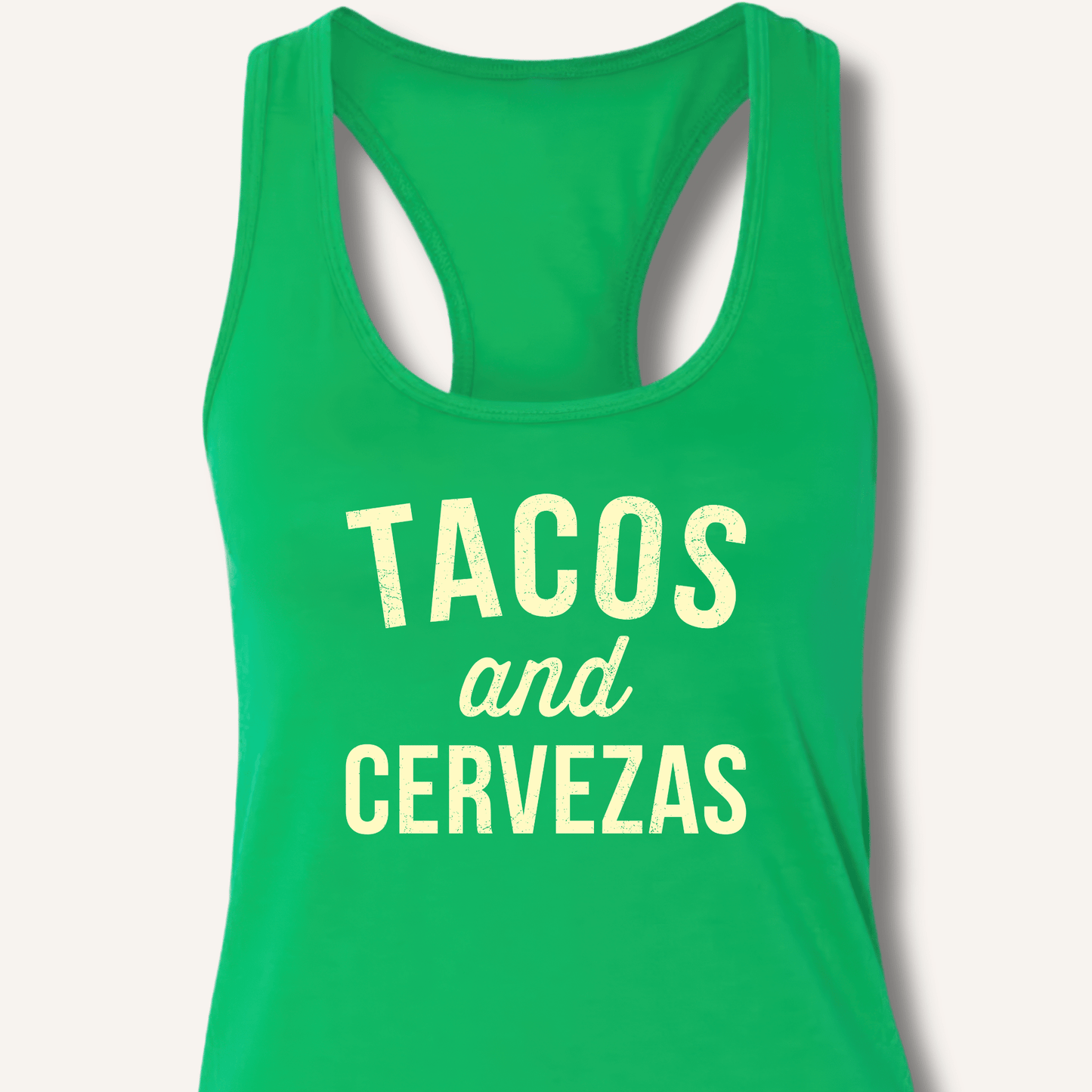 Tacos and Cervezas Racerback Tank - Sip & Shirt
