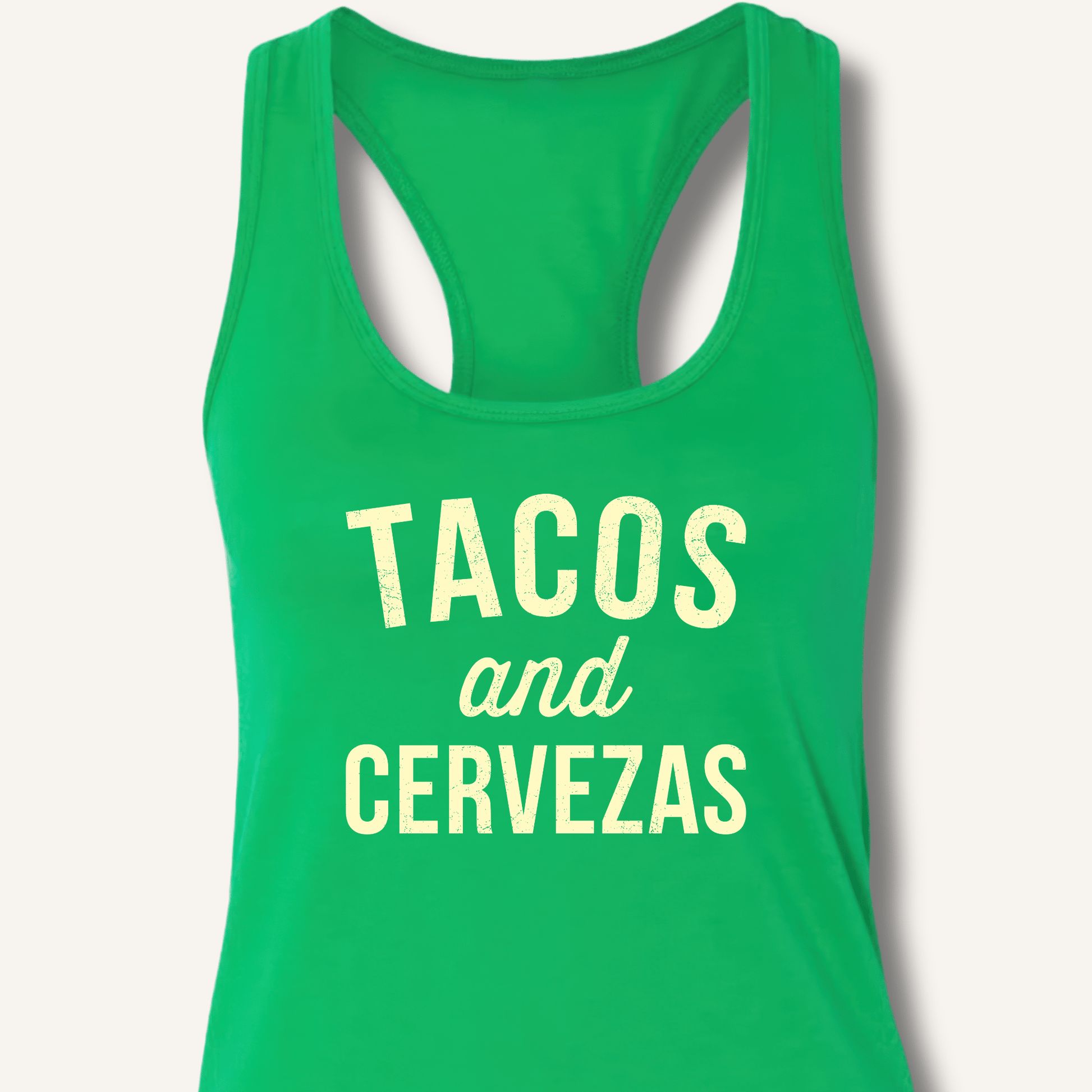 Tacos and Cervezas Racerback Tank - Sip & Shirt