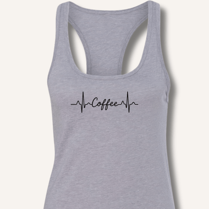 Tank Top Heather Grey / XS Caffeine Pulse Racerback Tank