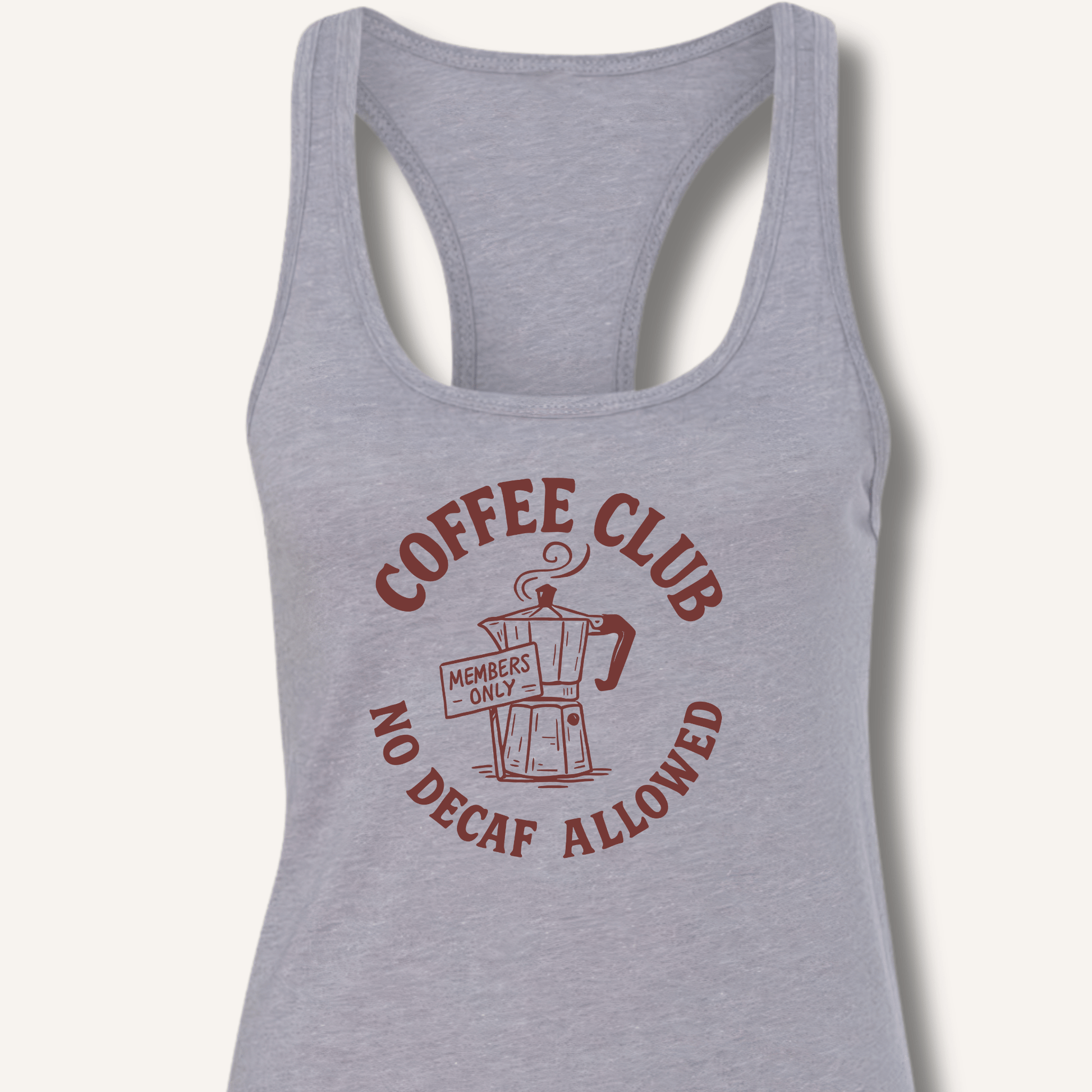 Tank Top Heather Grey / XS Coffee Club Racerback Tank