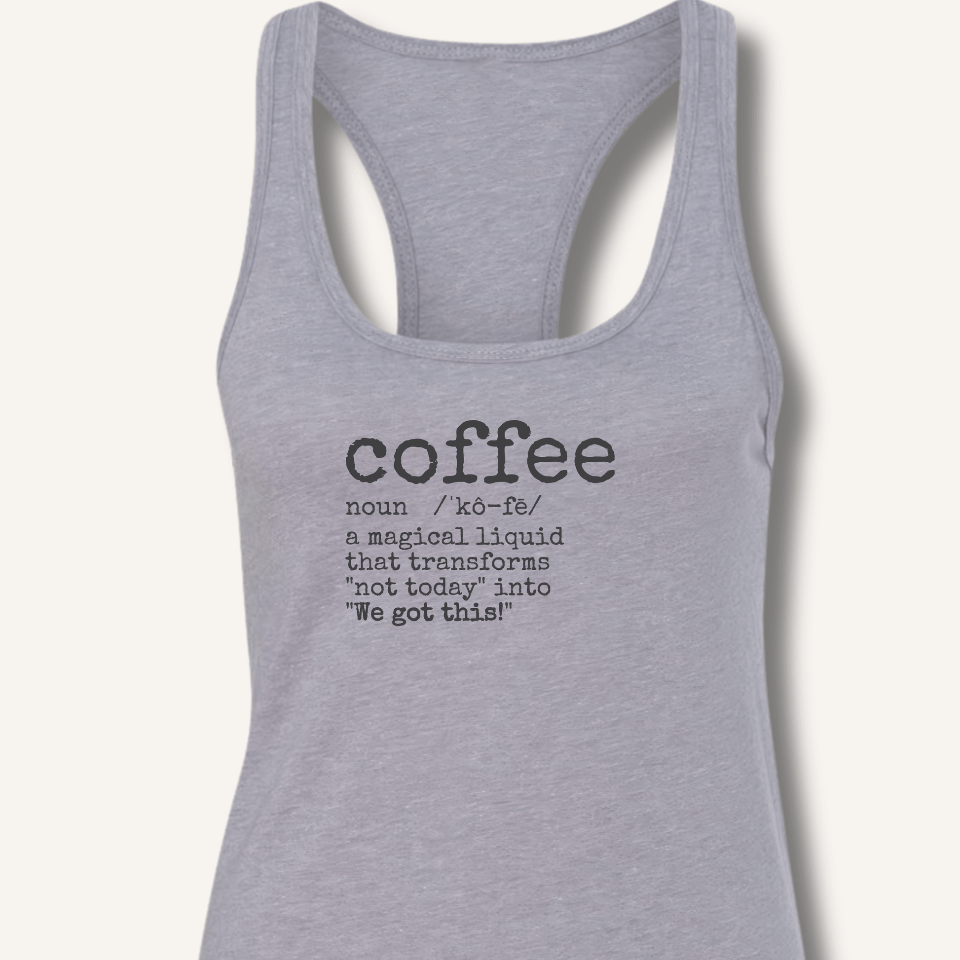 Tank Top Heather Grey / XS Coffee Definition Racerback Tank