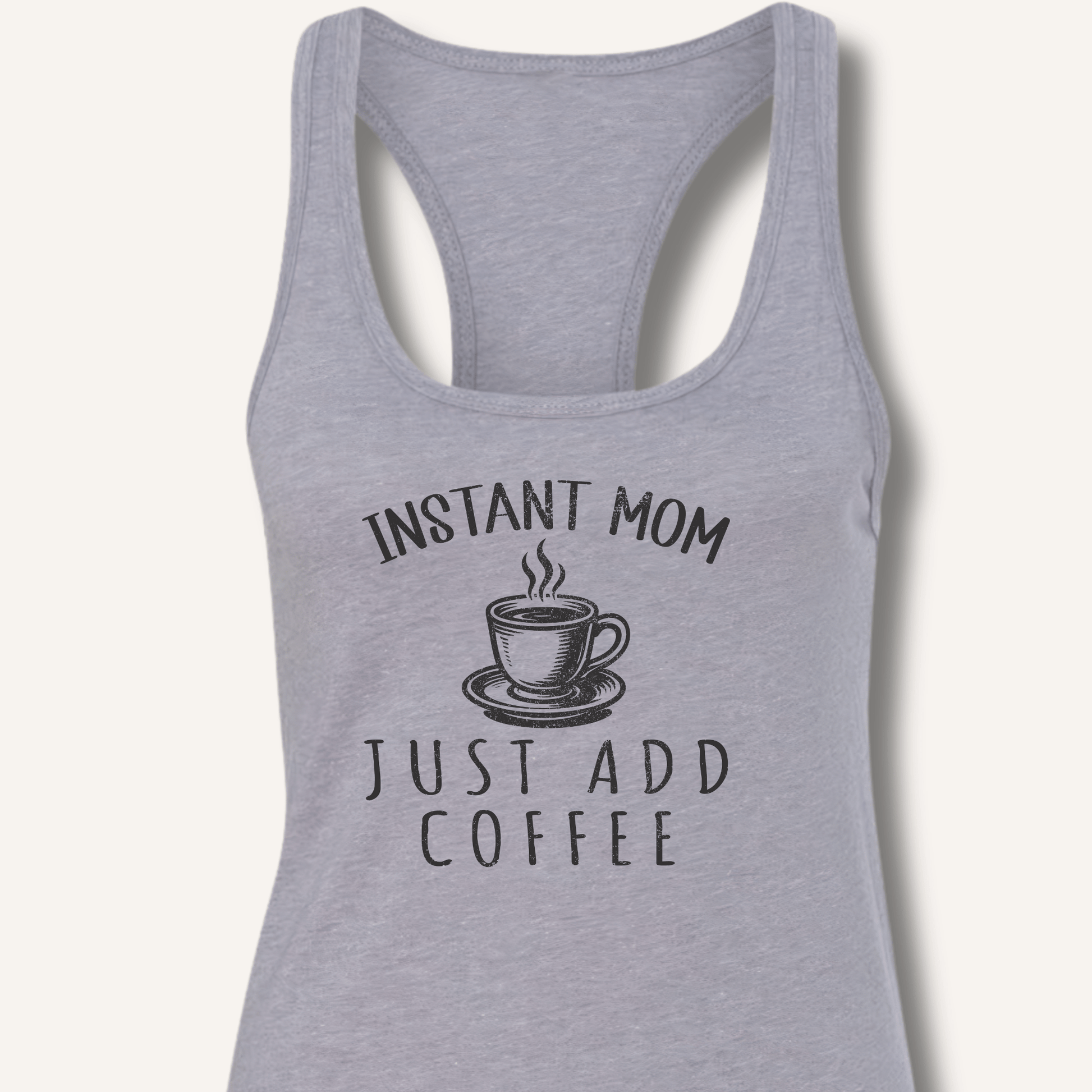 Tank Top Heather Grey / XS Instant Mom Racerback Tank