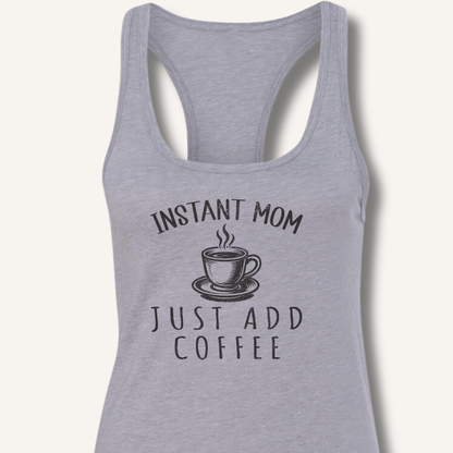 Tank Top Heather Grey / XS Instant Mom Racerback Tank