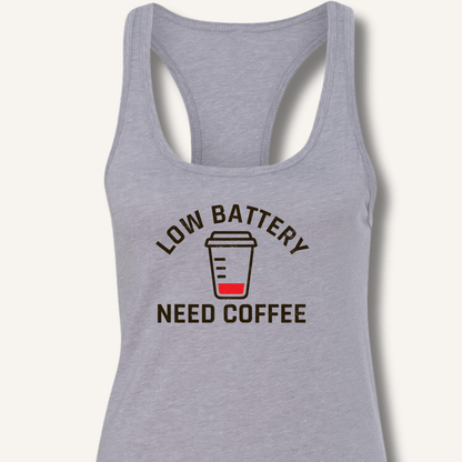 Tank Top Heather Grey / XS Low Battery Racerback Tank