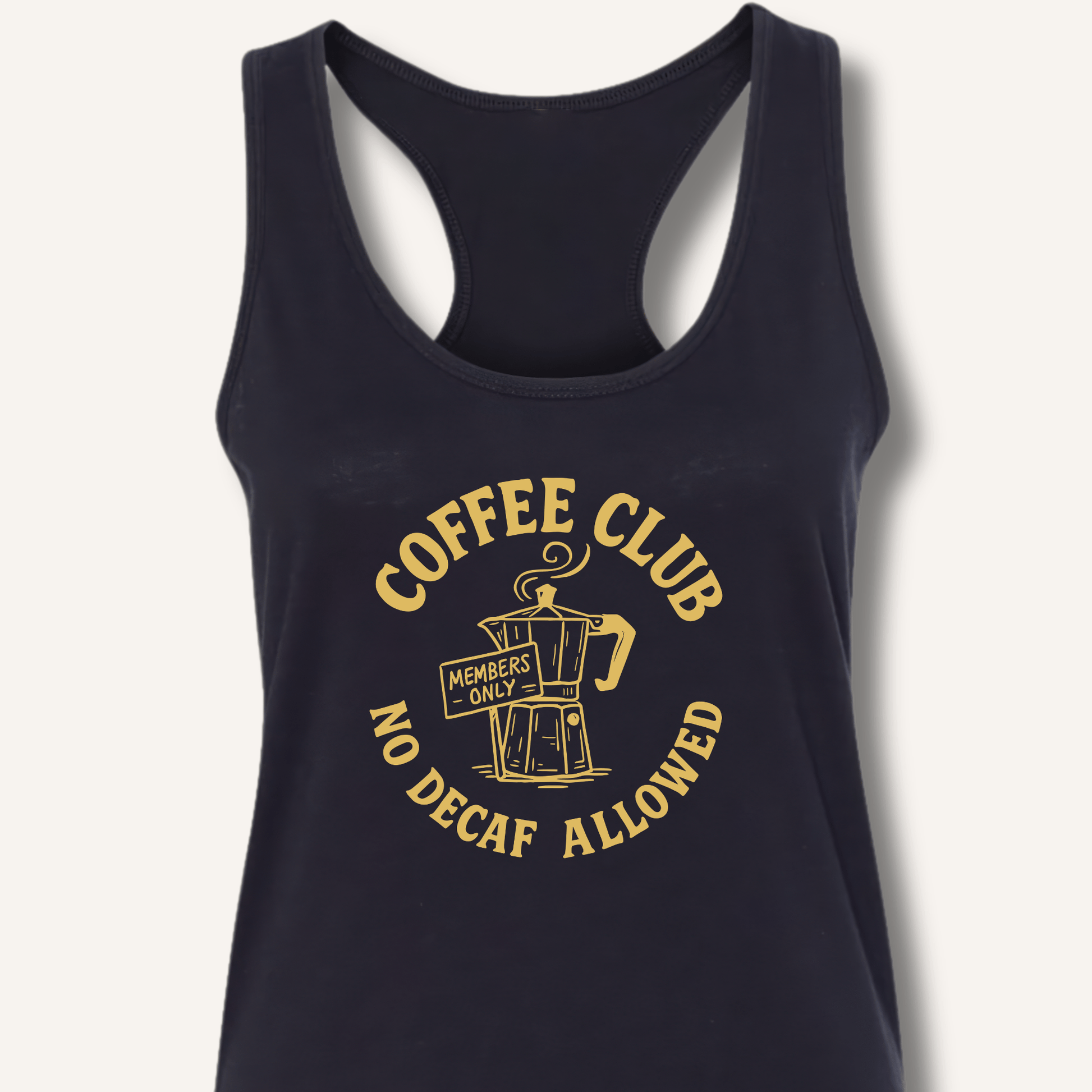 Tank Top Solid Black / XS Coffee Club Racerback Tank